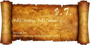 Vékony Tímea névjegykártya